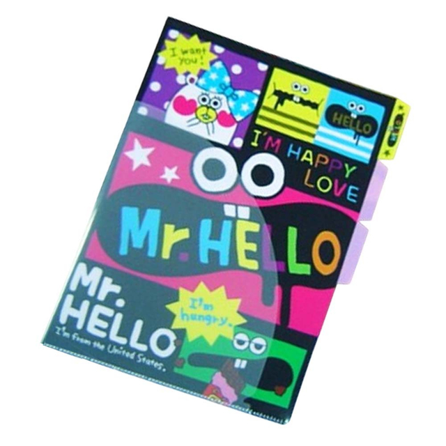 右凸三層PP夾+弧形口袋