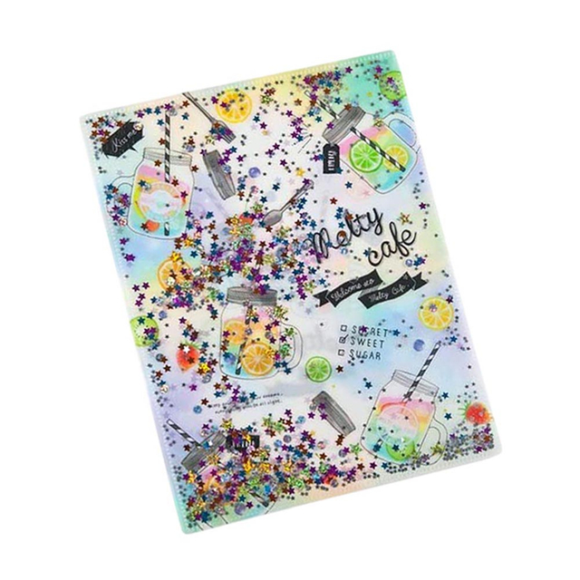 L夾-雷射燙金+亮片浮貼十入夾(可放10張紙)