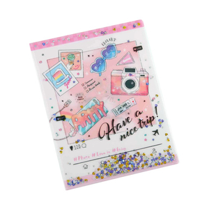 L夾-雷射燙金內凹五層文件夾 L夾-亮片浮貼PP資料夾(可放10張紙) ‑ Made with FlexClip