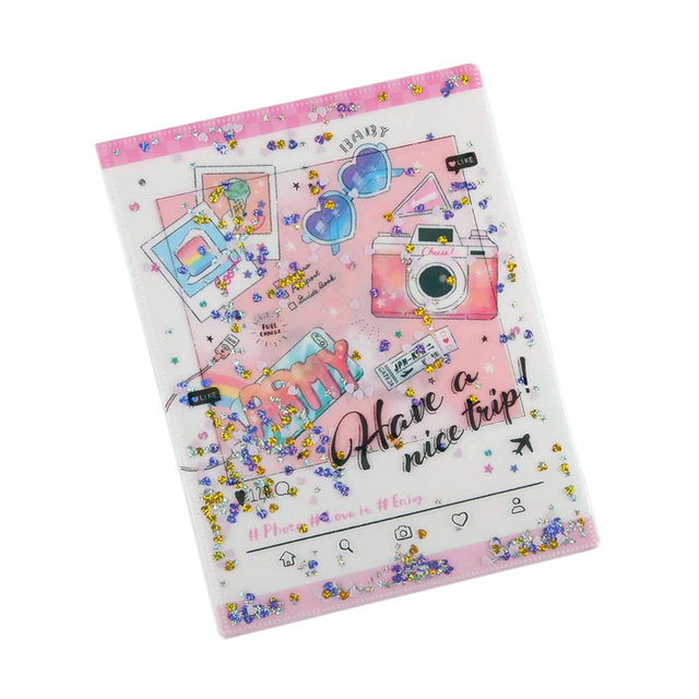 L夾-雷射燙金內凹五層文件夾 L夾-亮片浮貼PP資料夾(可放10張紙) ‑ Made with FlexClip